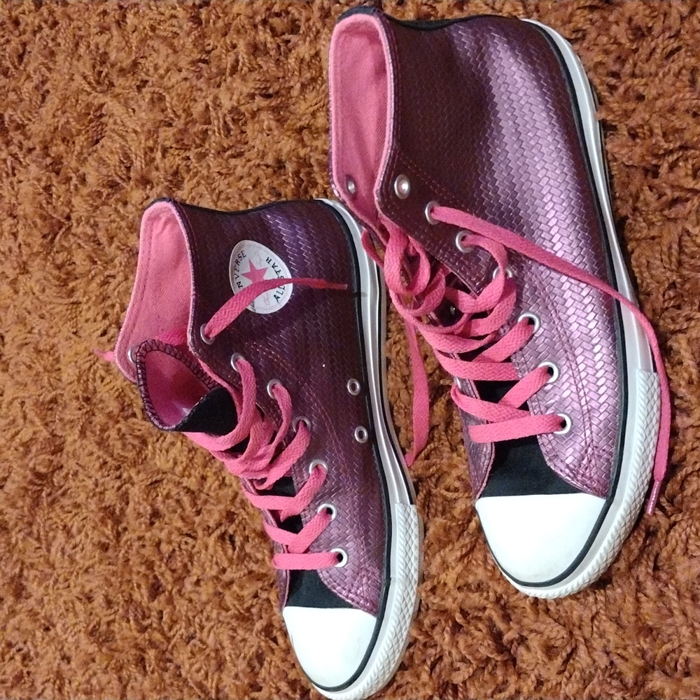 Pink Shimmer Converse Sneakers